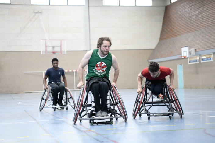 Shooting reportage Paris sur le basket fauteuil