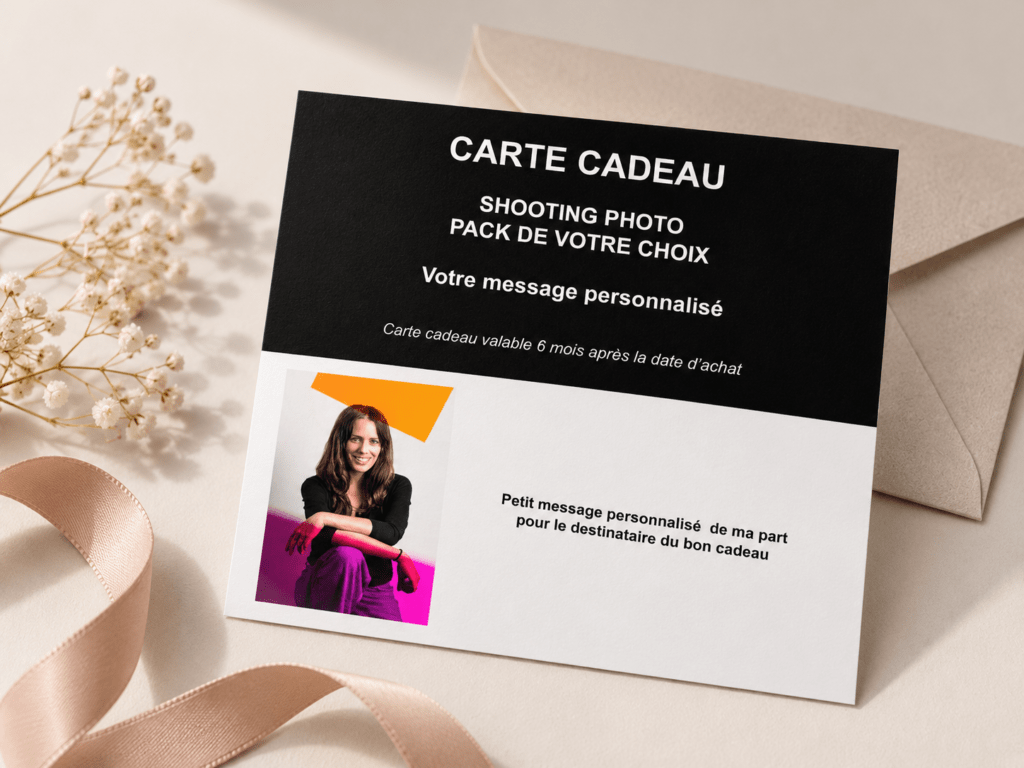Carte cadeau pour une séance photo EMCHA à Paris
